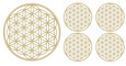 Aufkleber-Set Blume des Lebens, gold Aufkleber-Set Blume des Lebens, gold