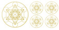 Aufkleber-Set Metatron, gold
