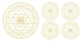 Aufkleber-Set Sri Yantra, gold Aufkleber-Set Sri Yantra, gold
