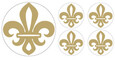 Aufkleber-Set Lilie, gold Aufkleber-Set Lilie, gold