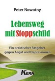 Lebensweg mit Stoppschild Lebensweg mit Stoppschild